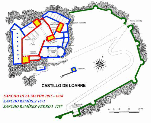 Plano planta recinto del castillo, de castillodeloarre.es