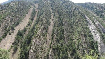 Río Ara en Boltaña, zona de muestreo de aguas de baño en Sobrarbe