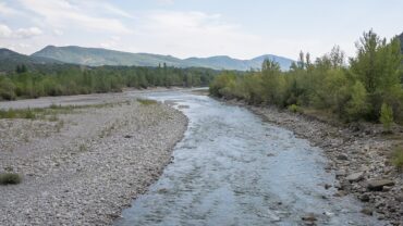 Río Cinca a su paso por Aínsa, en la comarca de Sobrarbe