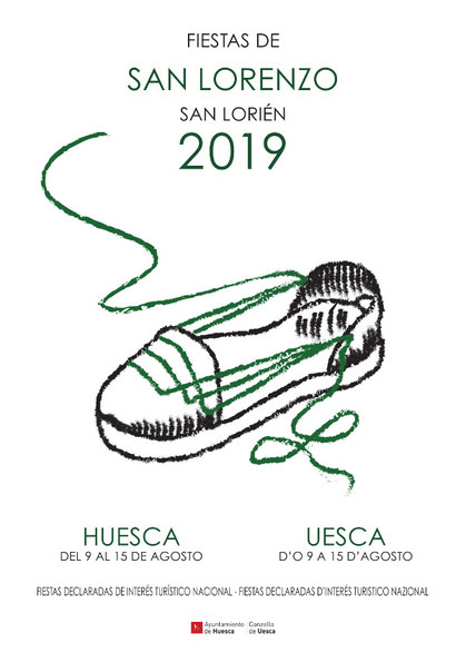 cartel fiestas san lorenzo huesca 2019